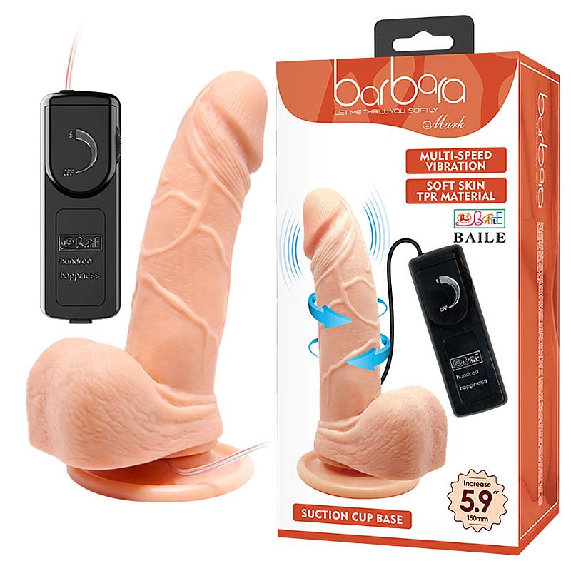 Pênis Rotativo Vibrador Dildo Realístico e ventosa - Sexshop