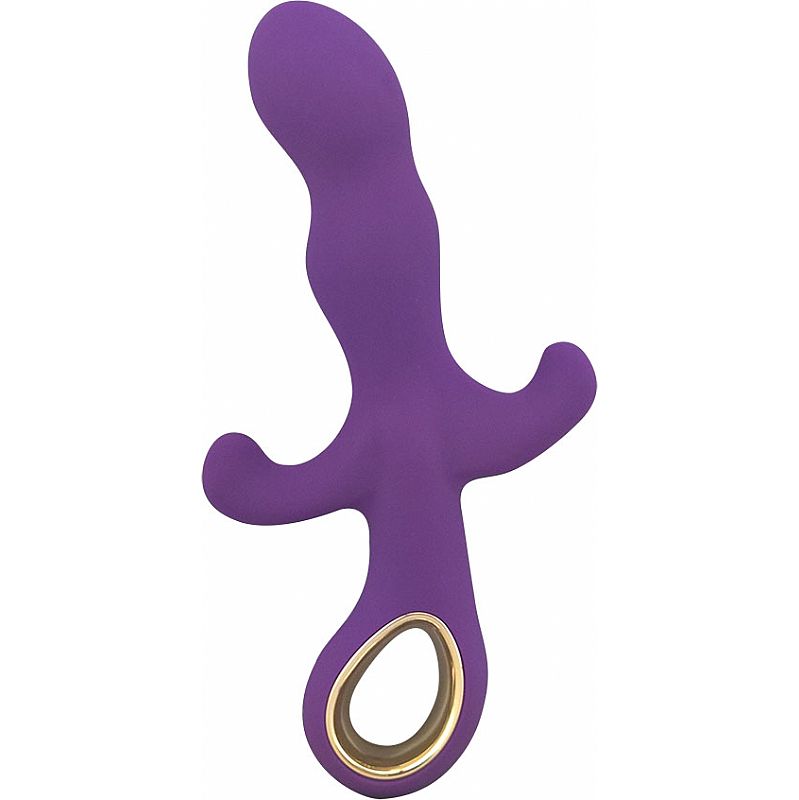 Vibrador Triplo de Luxo Anal e Clitoriano Silicone Recarregável Aveludado - Imagem 6