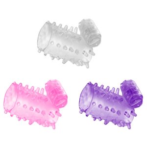 Meia Capa Peniana com Vibrador e estimulador - Sexshop