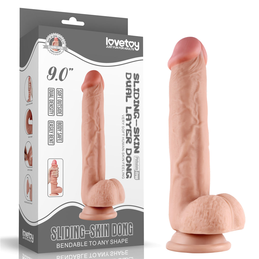 Pênis Realístico 24,5 cm com Camada de Dupla Intensidade