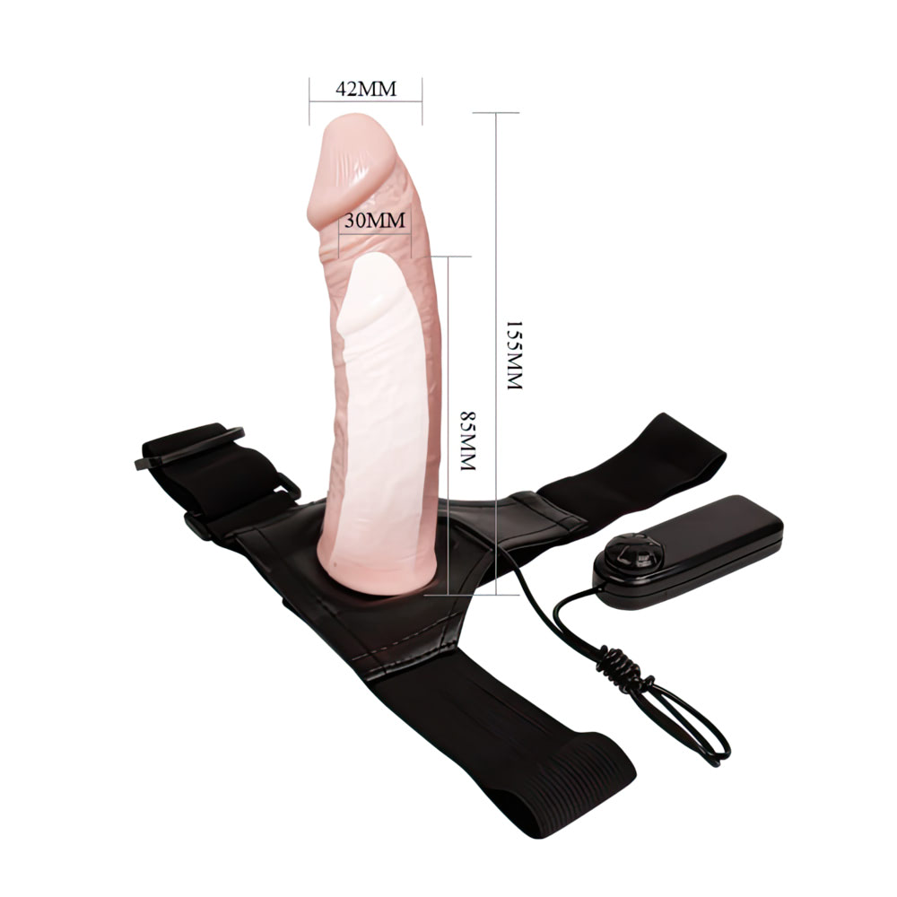 Capa Peniana Com Vibrador na Ponta e Cinta Elastica - Baile - Imagem 3