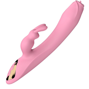 Vibrador Ponta de linguá com Aquecimento Estilo Rabbit em Silicone Cirúrgico - DIBE