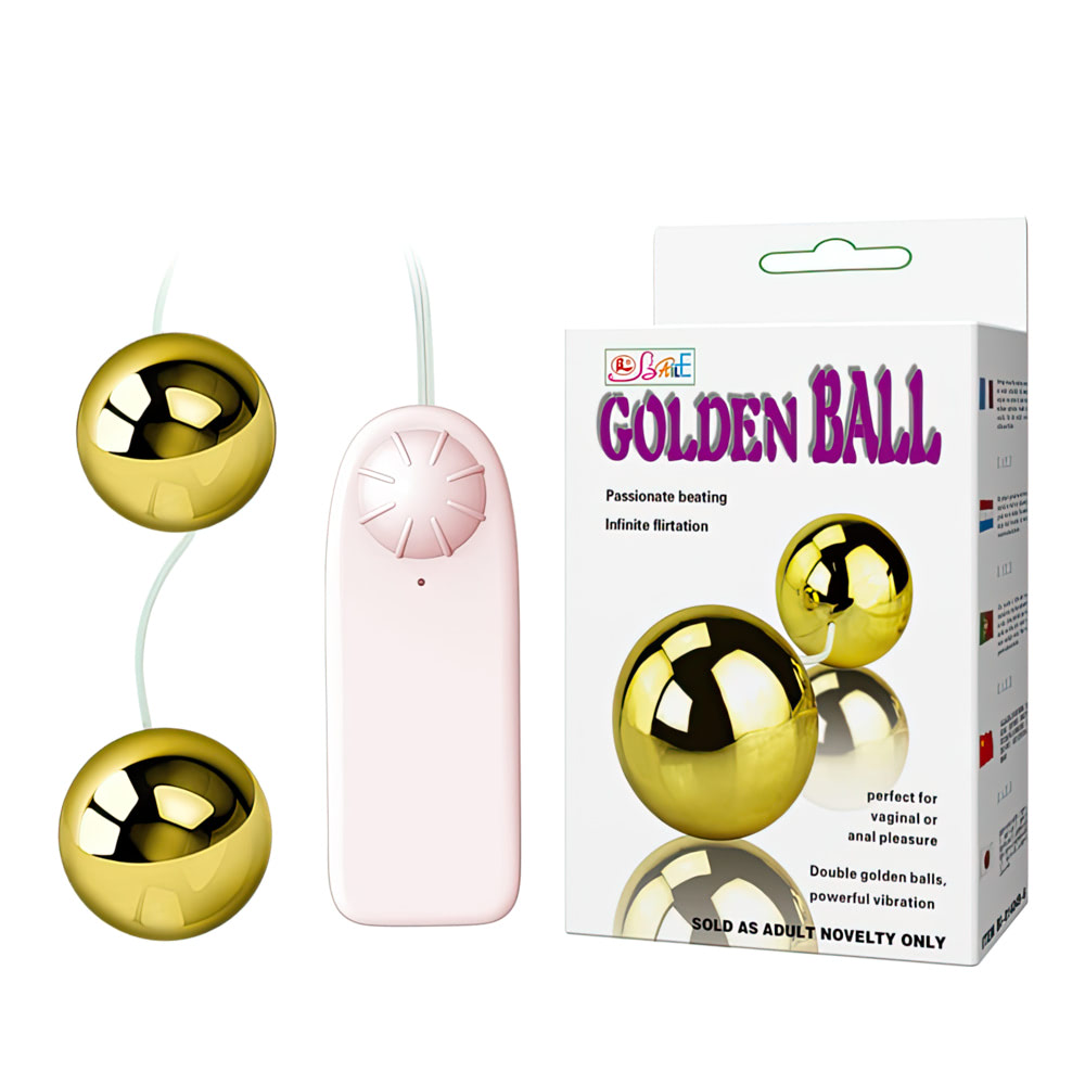 Bolas de Pompoar Vibração Multivelocidade GOLDEN BALL Baile