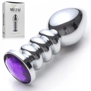 Plug Anal Joia com Anéis Lust Metal - Plug Anal Screw Silver