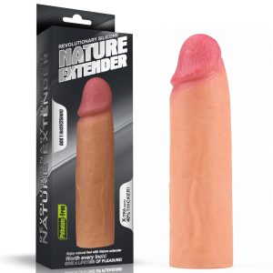 Capa Peniana Extensora com 2,5 cm de Extensão - LOVETOY NATURE EXTENDER - Sexshop