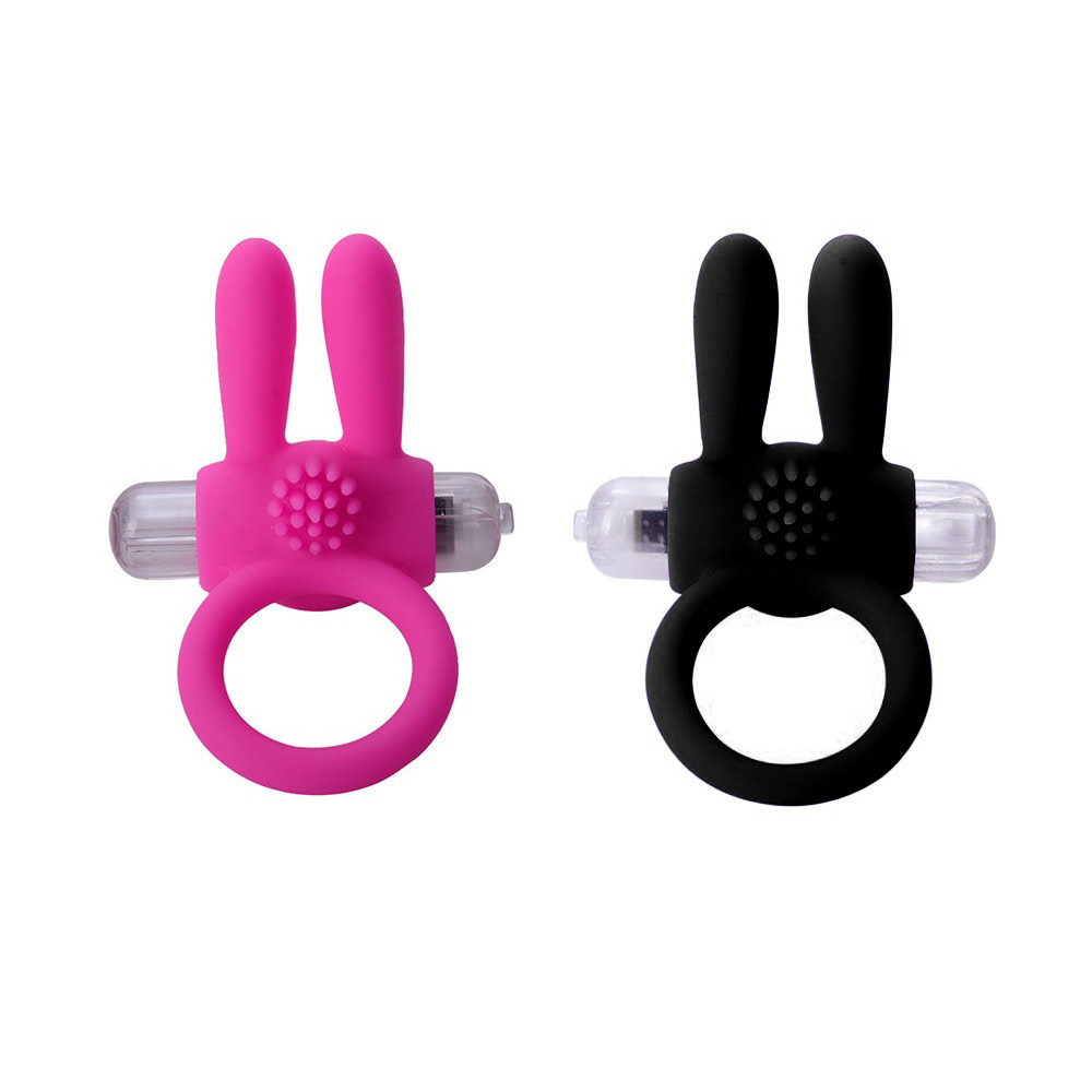 Anel Peniano Preto com Vibrador Estimulador Clitoriano - Imagem 4