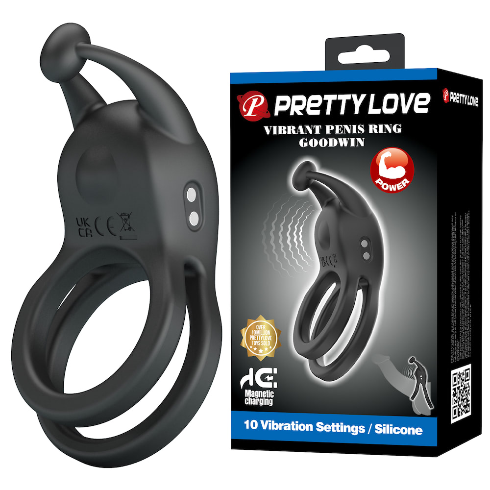 Anel Peniano Duplo com 10 Modos de Vibração - PRETTY LOVE