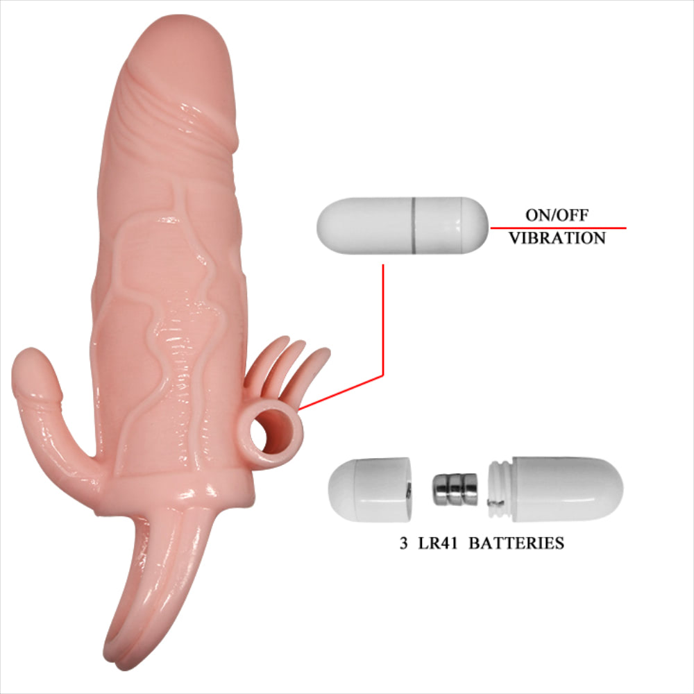 Capa Peniana com Extensor de 4cm e Anel Escroto - BRAVE MAN - Imagem 3