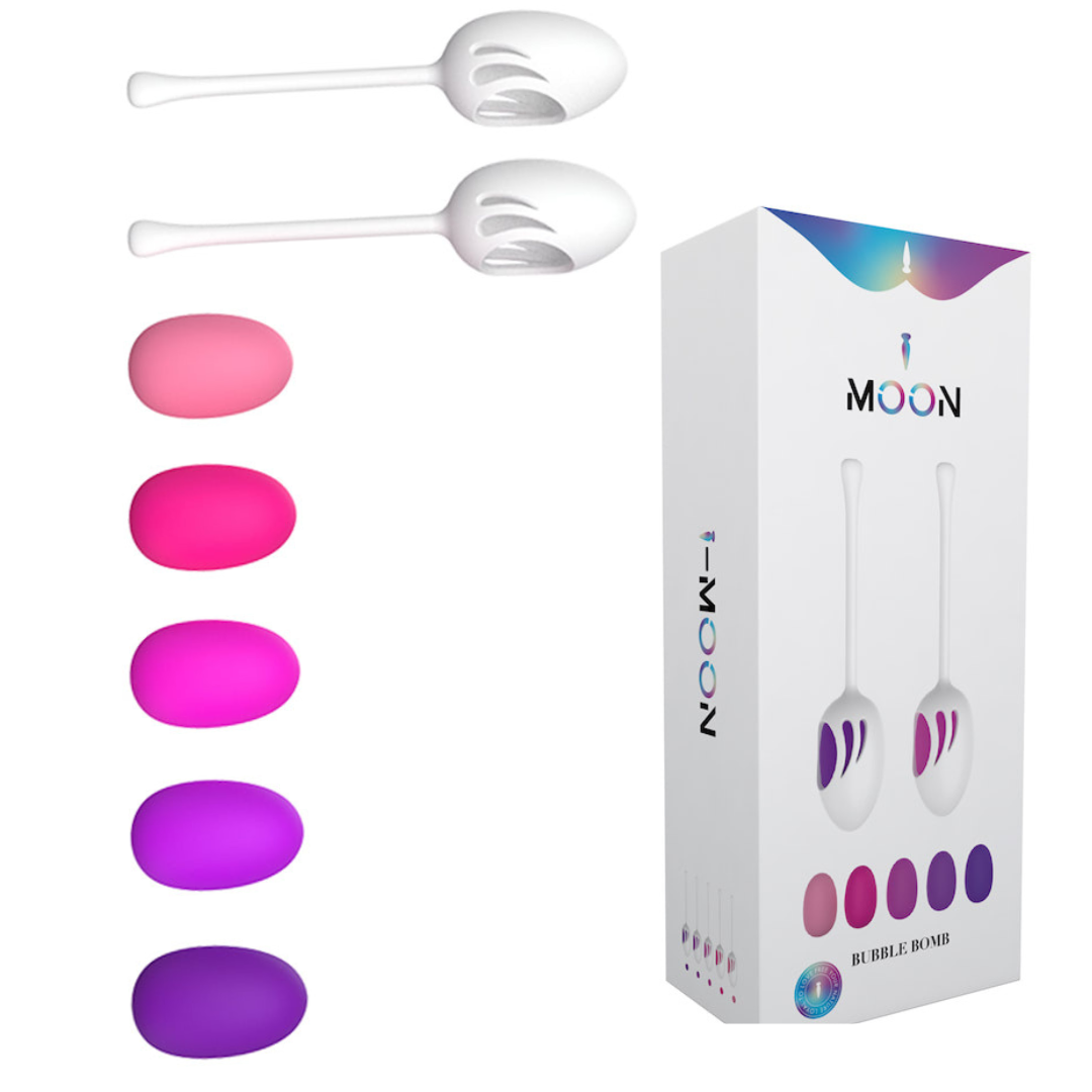 Bolas de Pompoar com 5 Pesos e 2 Suportes BUBBLE BOMB I-MOON