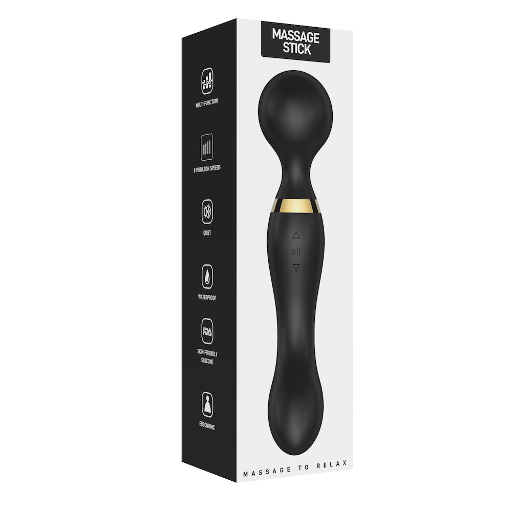 Vibrador Preto dupla estimulação com 20 Vibrações - Stick - Imagem 5