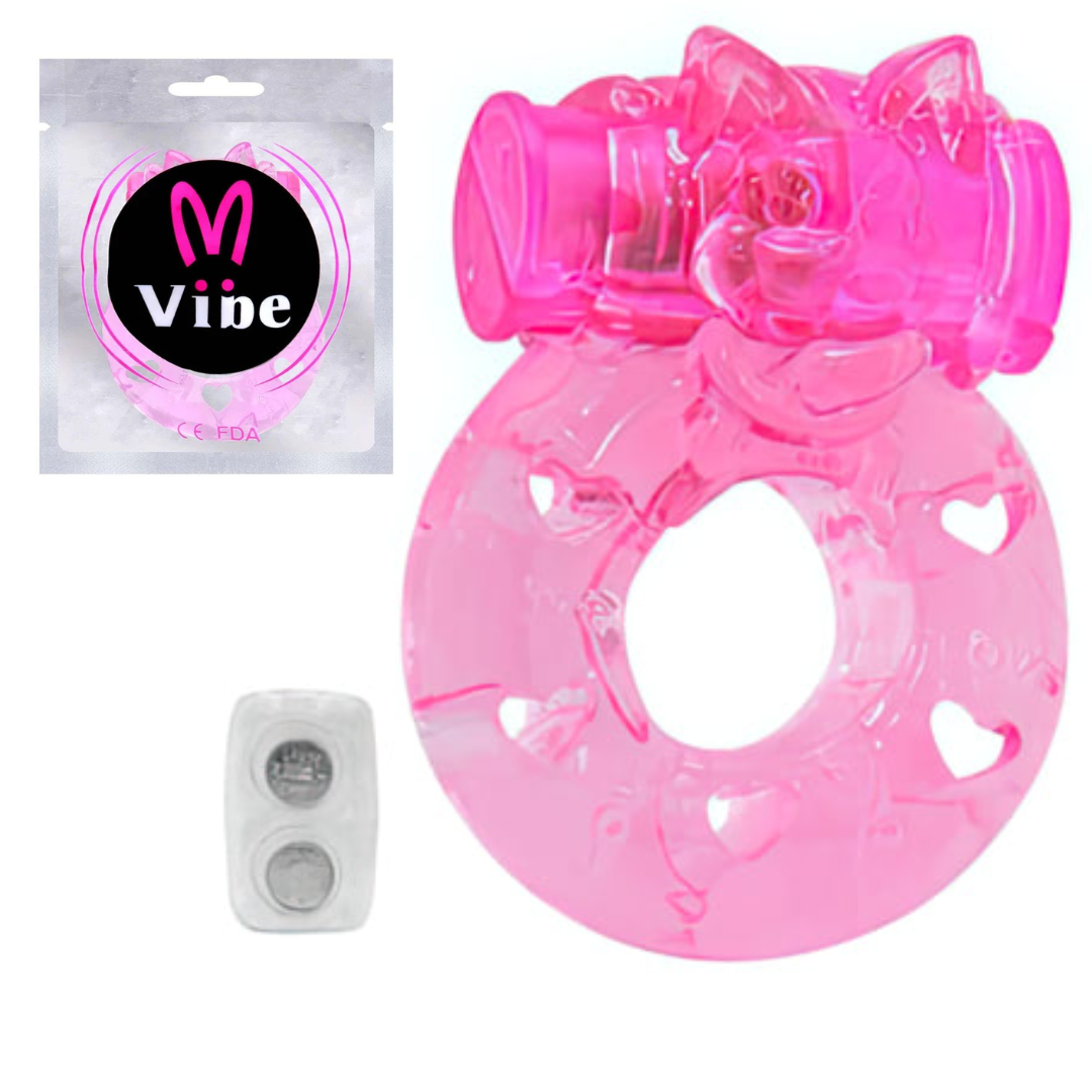 Anel Peniano com Estimulador Formato Urso e Cápsula Vibratória - Sexshop