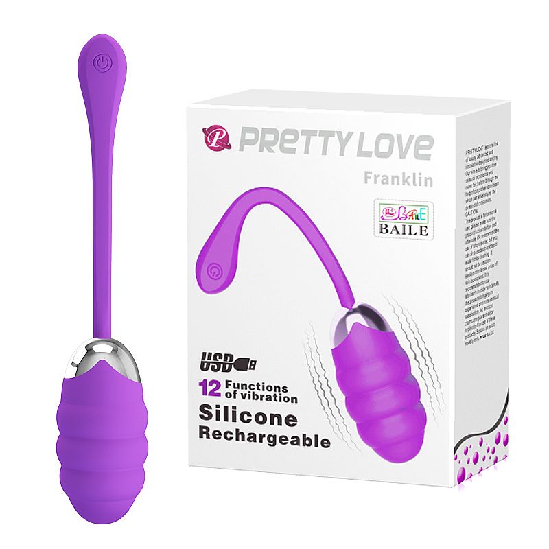 Vibratória Recarregável Texturizada com 12 Modos de Vibração - PRETTY LOVE FRANKLIN - Sex shop