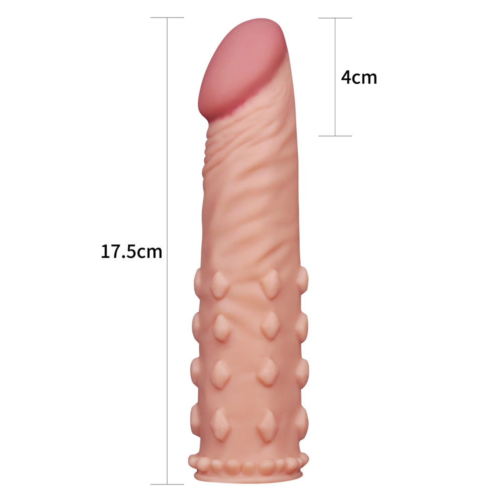 Capa Peniana Extensora de Penis de 5cm Cyberskin 19x4CM - Imagem 3