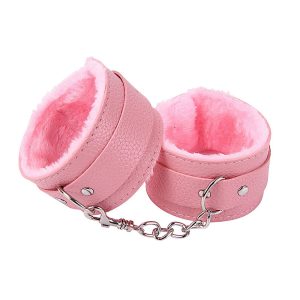 Algemas Rosa de Couro com Forro Macio e Corrente - YOUVIBE