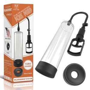 Bomba Peniana Tubo Grande Com 2 Aneis - 28x9 cm Penis Pump