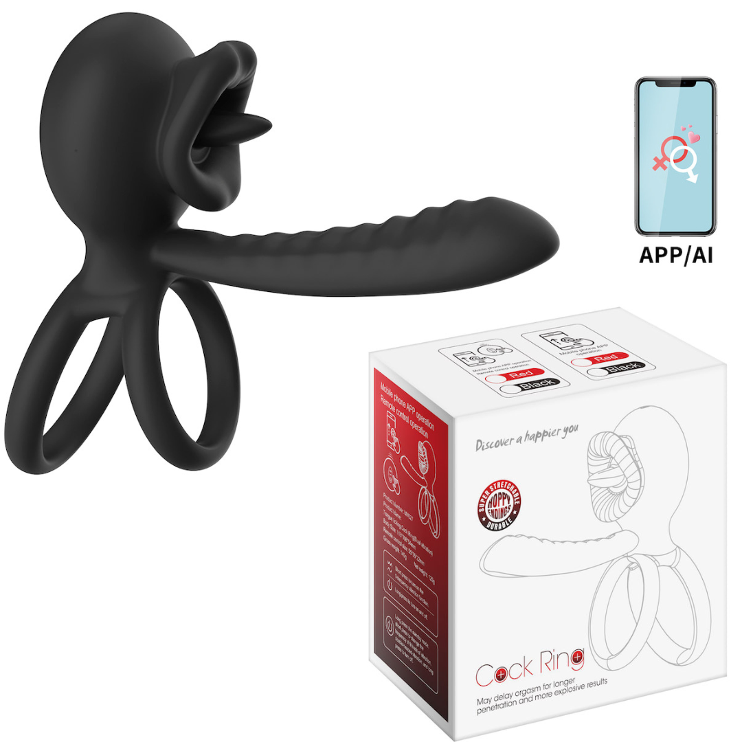 Anel Peniano Duplo e Meia Capa com Controle por Aplicativo - Imagem 4
