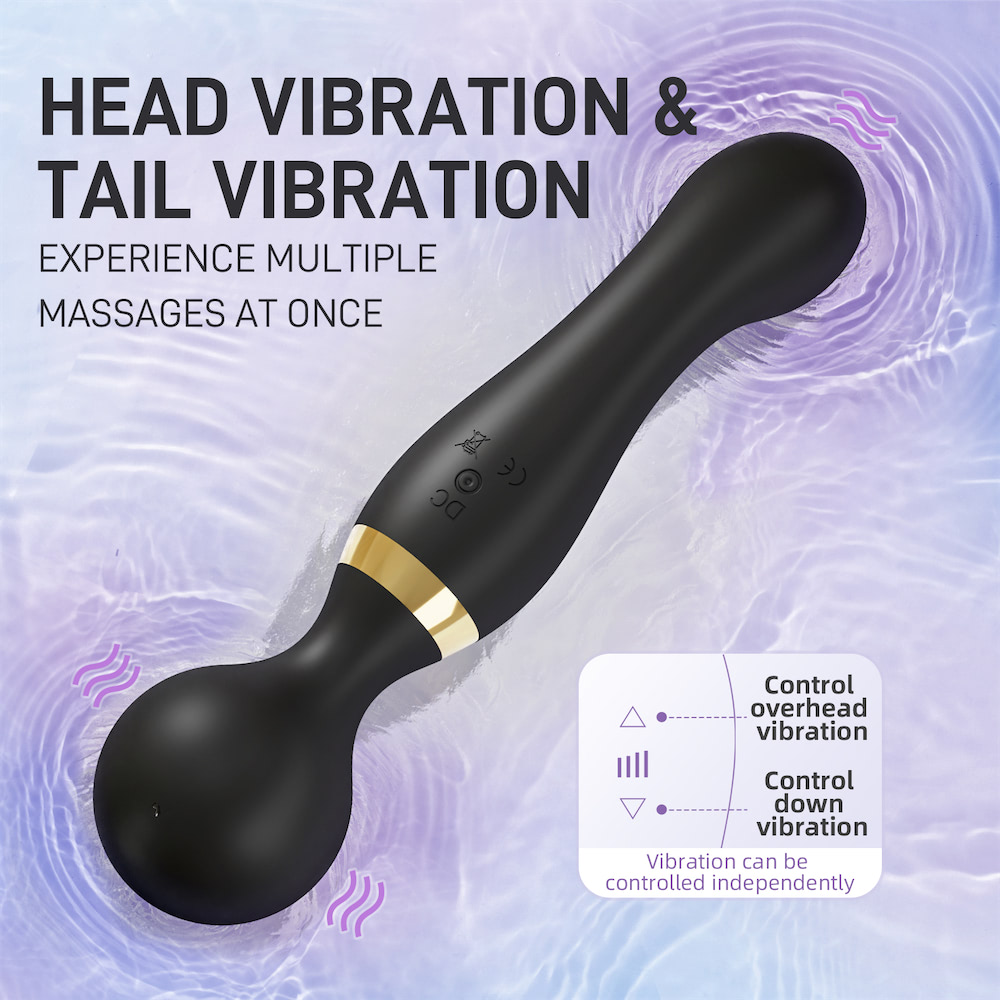 Vibrador Preto dupla estimulação com 20 Vibrações - Stick - Imagem 4