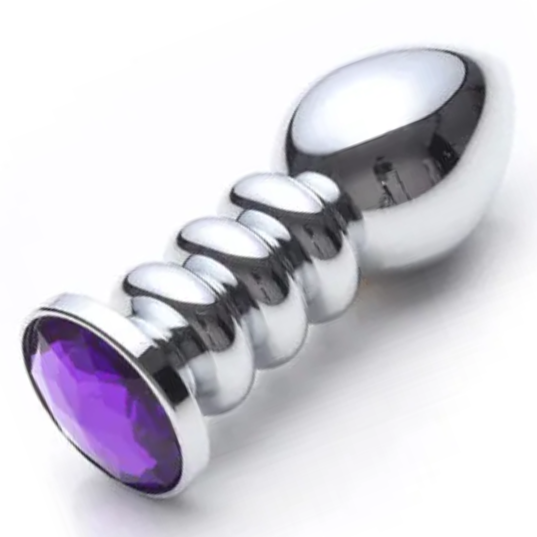 Plug Anal Joia com Anéis Lust Metal - Plug Anal Screw Silver - Imagem 3