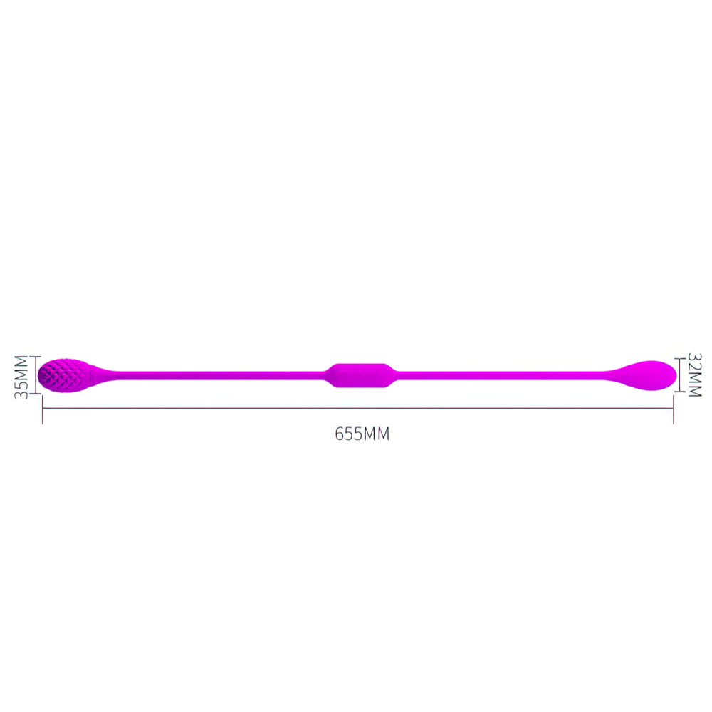 Vibrador Duplo em Silicone - PRETTY LOVE DREAM LOVER'S WHIP - Imagem 4
