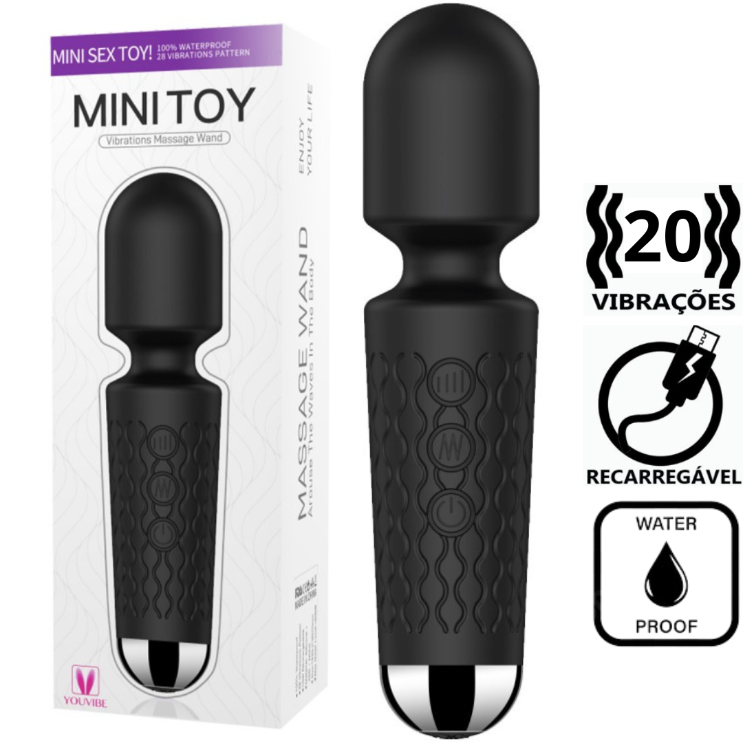 Mini Varinha Magica Massageadora Corpoal Aveludada MINI TOY - Imagem 5