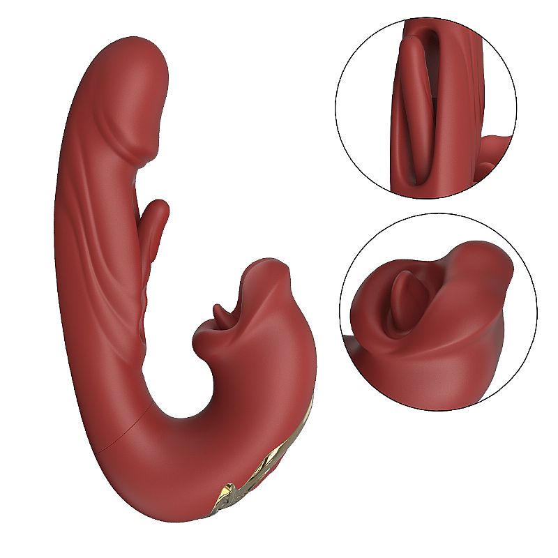 Vibrador Ponto G e Clitóris com Boca e Dedilhar / Slap ALWUP - Imagem 3