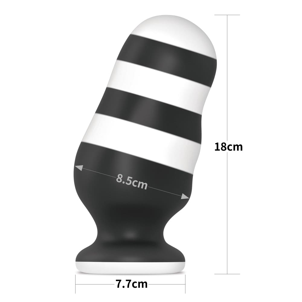 Plug Anal pretas e brancas 18x8,5x7,7 - X-Missioner LOVETOY - Imagem 2