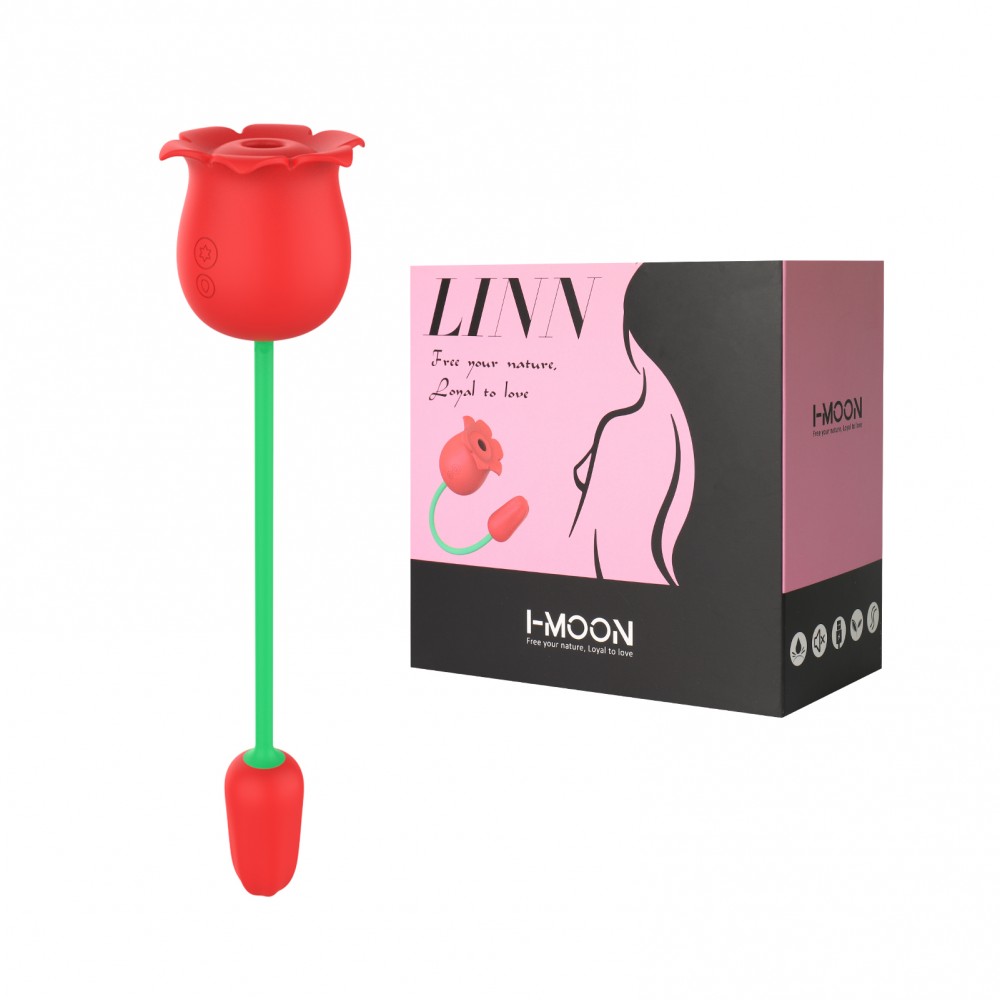 Vibrador Formato de Rosa 2 em 1 Sugador e Penetrador - USB - Imagem 3
