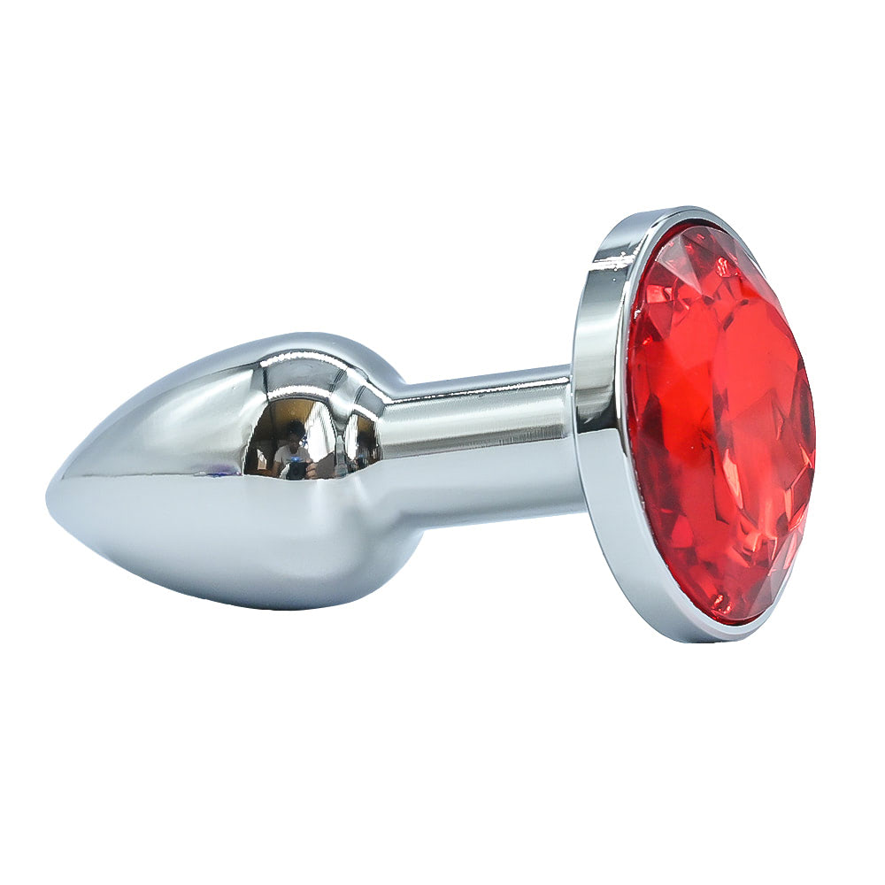 Plug anal de luxo em metal com Pedra - tamanho Mini - Imagem 10