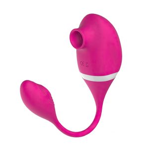Vibrador Ponta Dupla Bullet e Sugador Estimulador Clitoriano