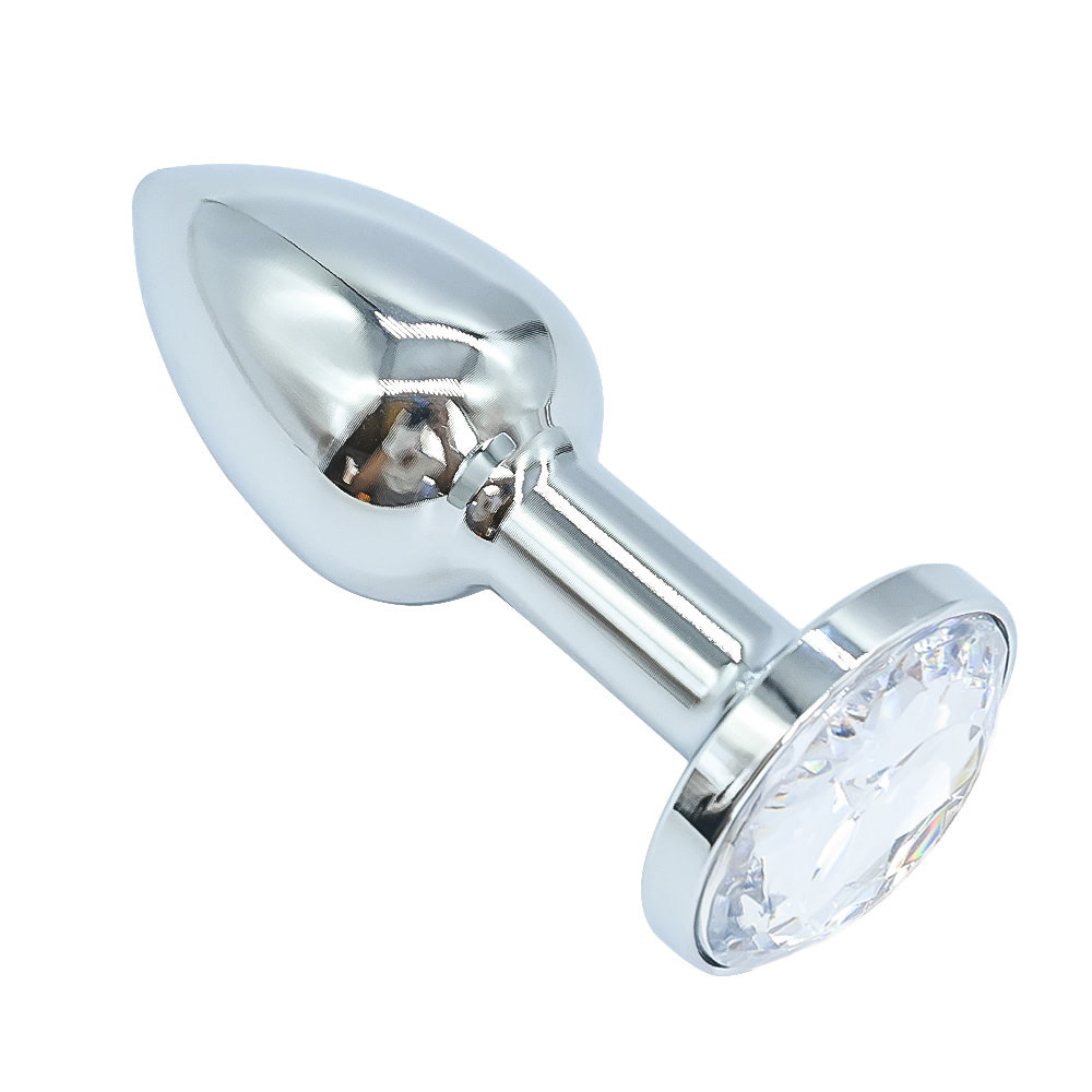 Plug anal de luxo em metal, com formato cônico - tamanho PP