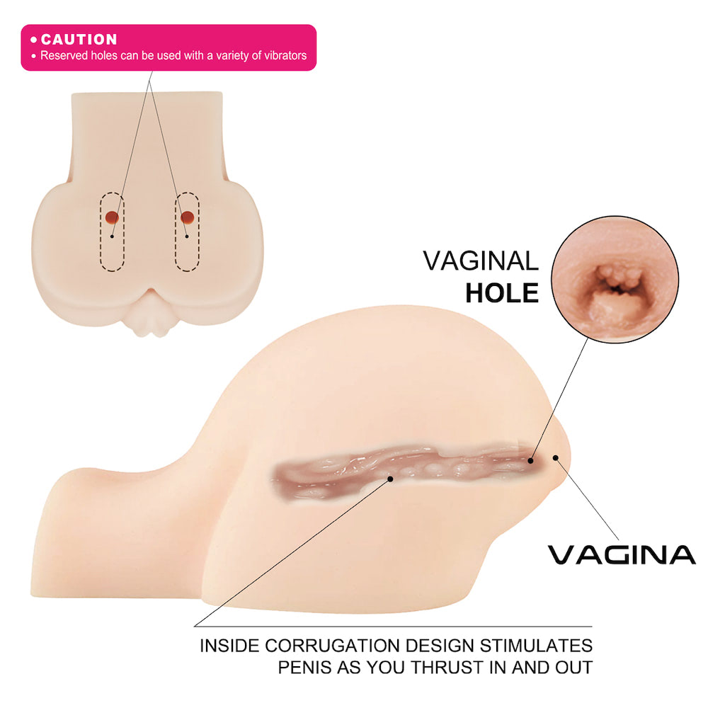 Masturbador Masculino Formato Bunda - Vagina 500g Crazy Lion - Imagem 3