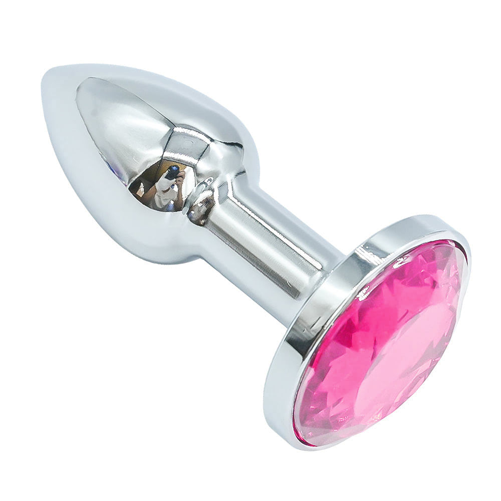 Plug anal de luxo em metal com Pedra - tamanho Mini - Imagem 8