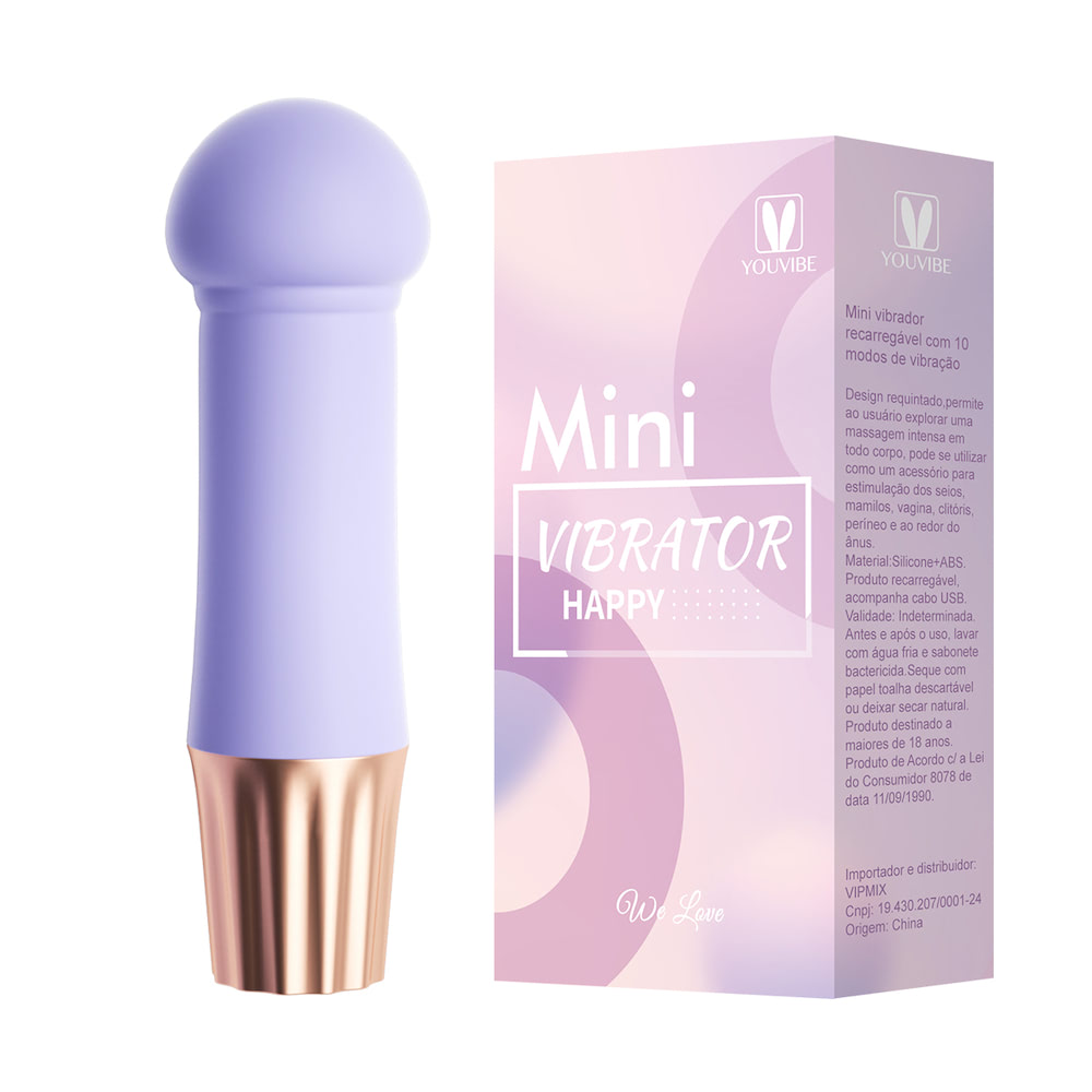 Vibrador Onda Happy Recarregável com 10 modos de vibração