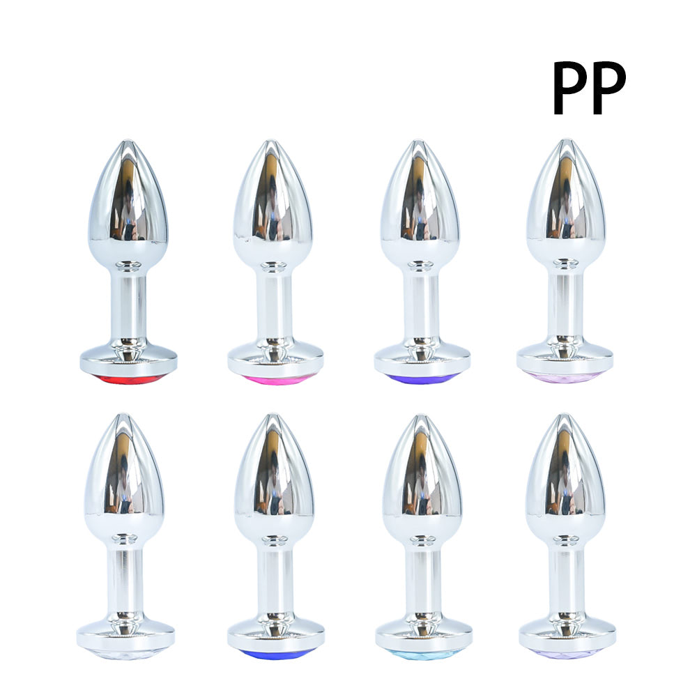 Plug anal de luxo em metal, com formato cônico - tamanho PP - Imagem 4
