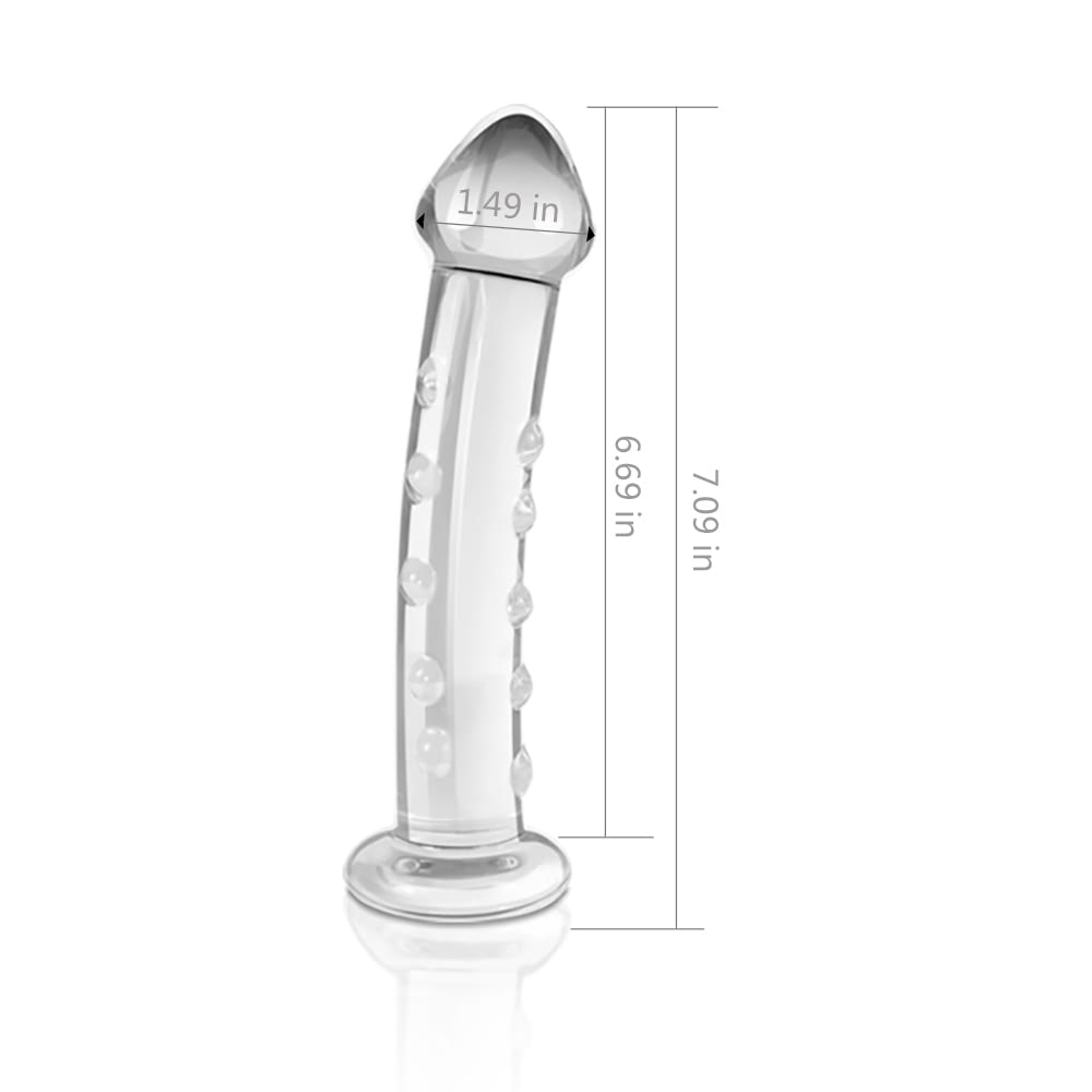 Plug Anal de Vidro 14,5x3,9cm - 7.5" Glass Romance - Imagem 3