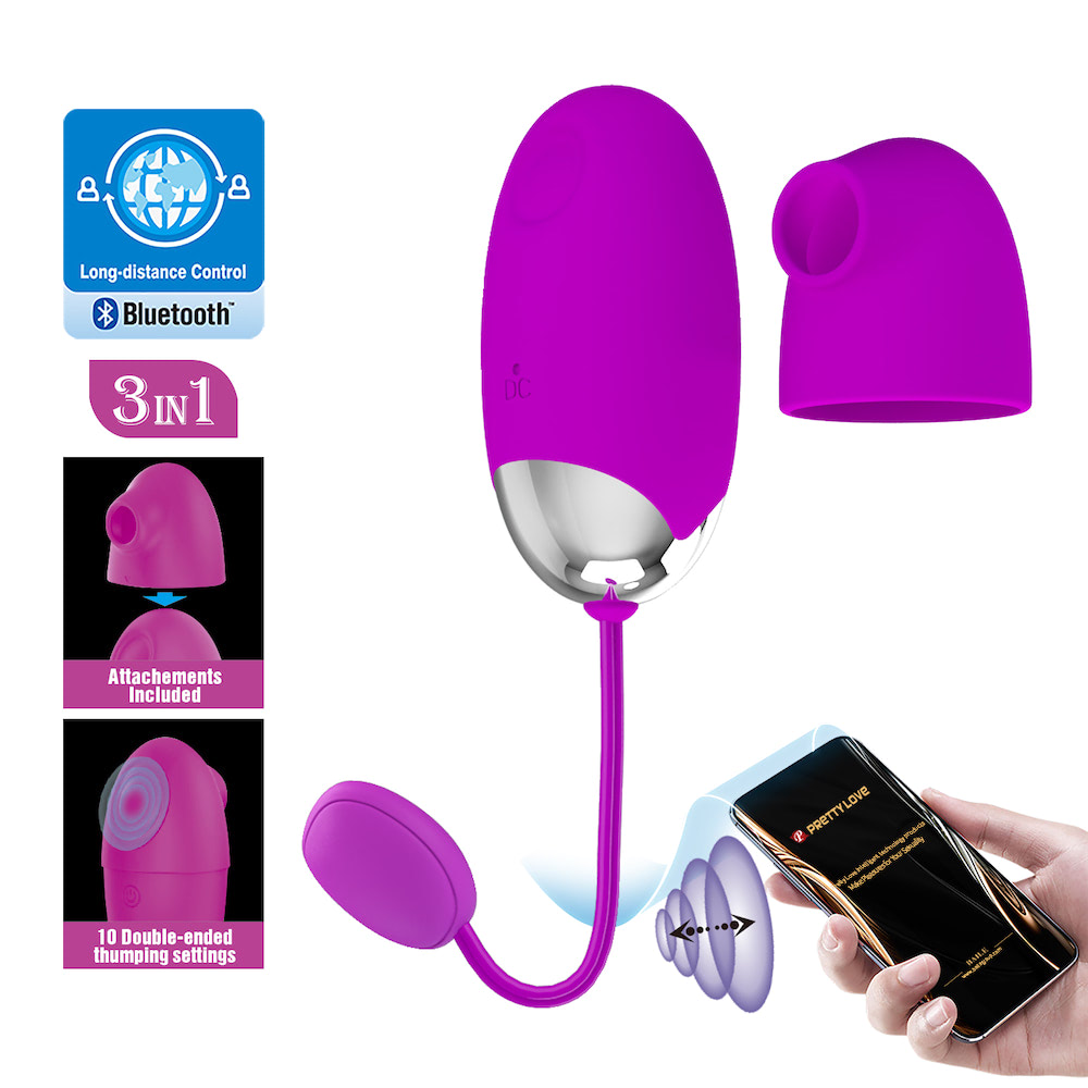 Vibrador 3 em 1 com Controle Aplicativo - Kaila PRETTY LOVE - Imagem 3