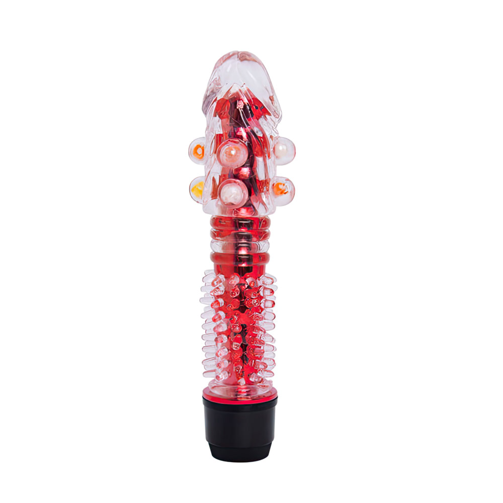 Vibrador Multivelocidade Capa Com Pérolas Massageadoras - Imagem 4