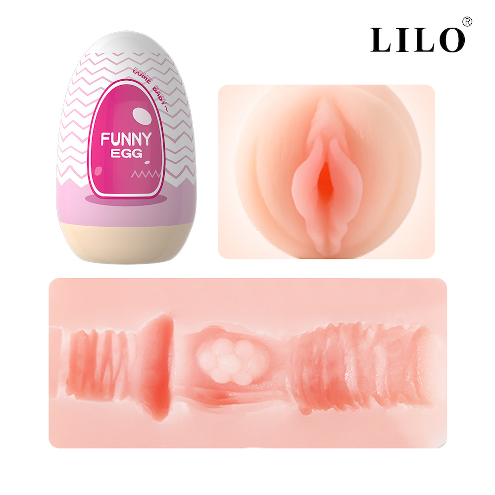 Masturbador Masculino FUNNY EGG Cyberskin - Rosa - LILO - Imagem 4