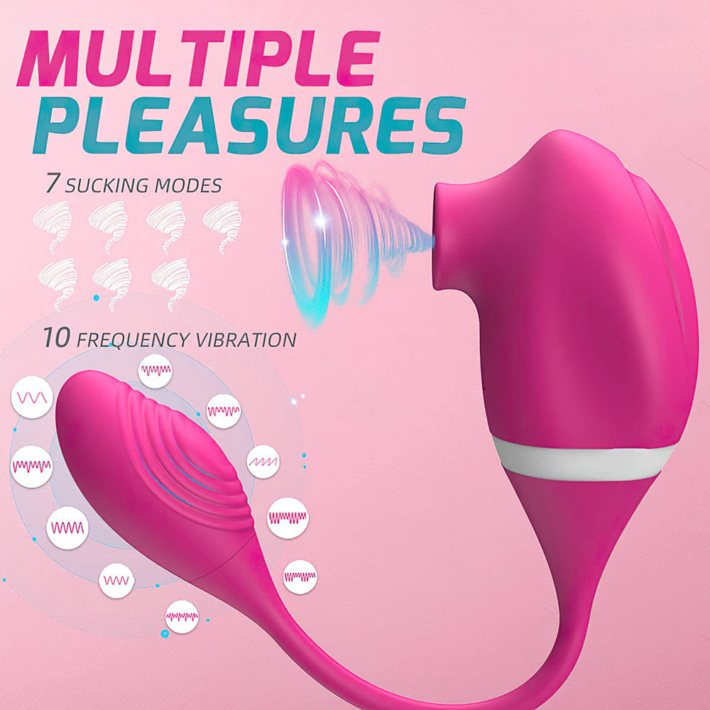 Vibrador Ponta Dupla Bullet e Sugador Estimulador Clitoriano - Imagem 4