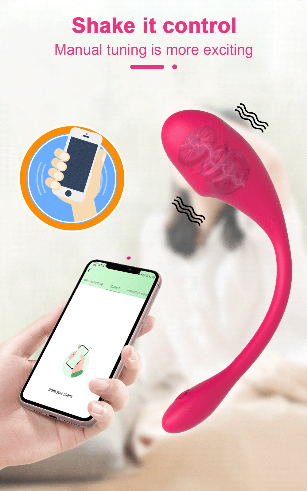 Vibrador Ponto G e Clitóris Controle por Aplicativo - Abel - Imagem 6