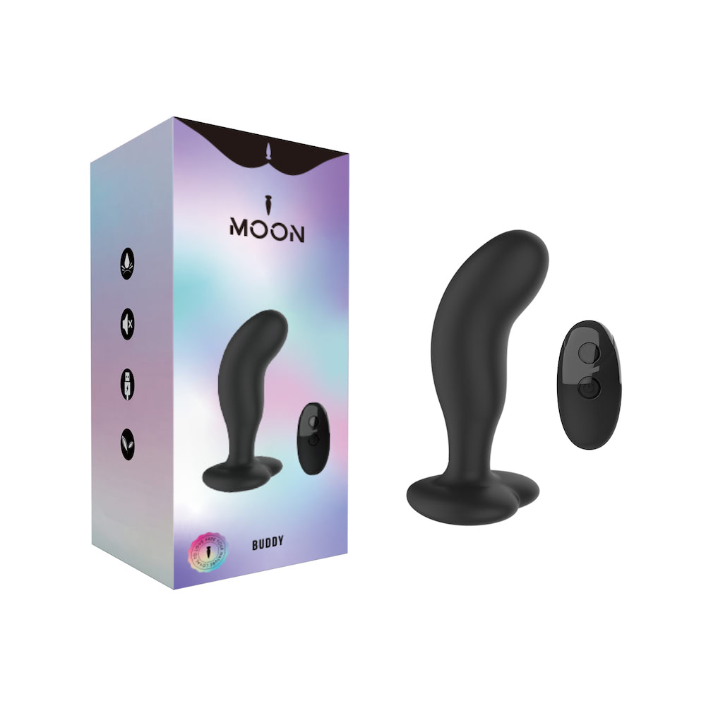 Plug Anal em silicone com ventosa Controle Remoto sem Fio