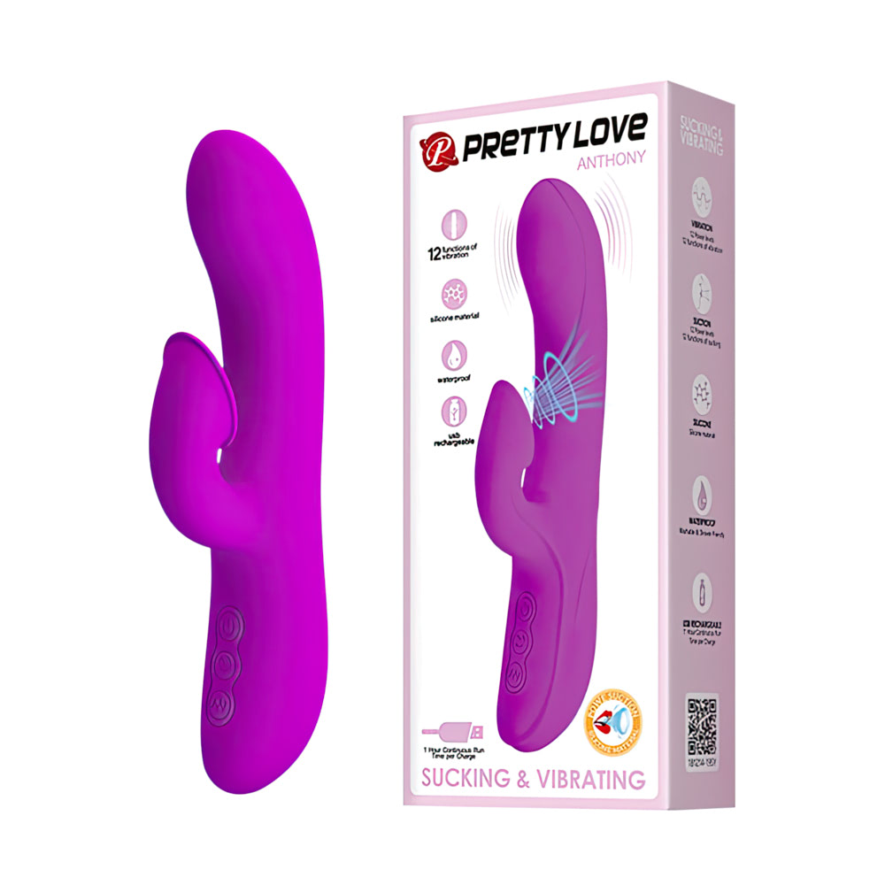 Vibrador em Silicone Recarregável Anthony - Pretty Love