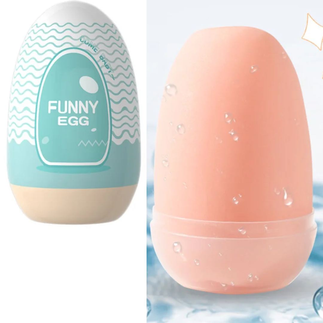 Masturbador Masculino FUNNY EGG Cyberskin - Silver - LILO - Imagem 3