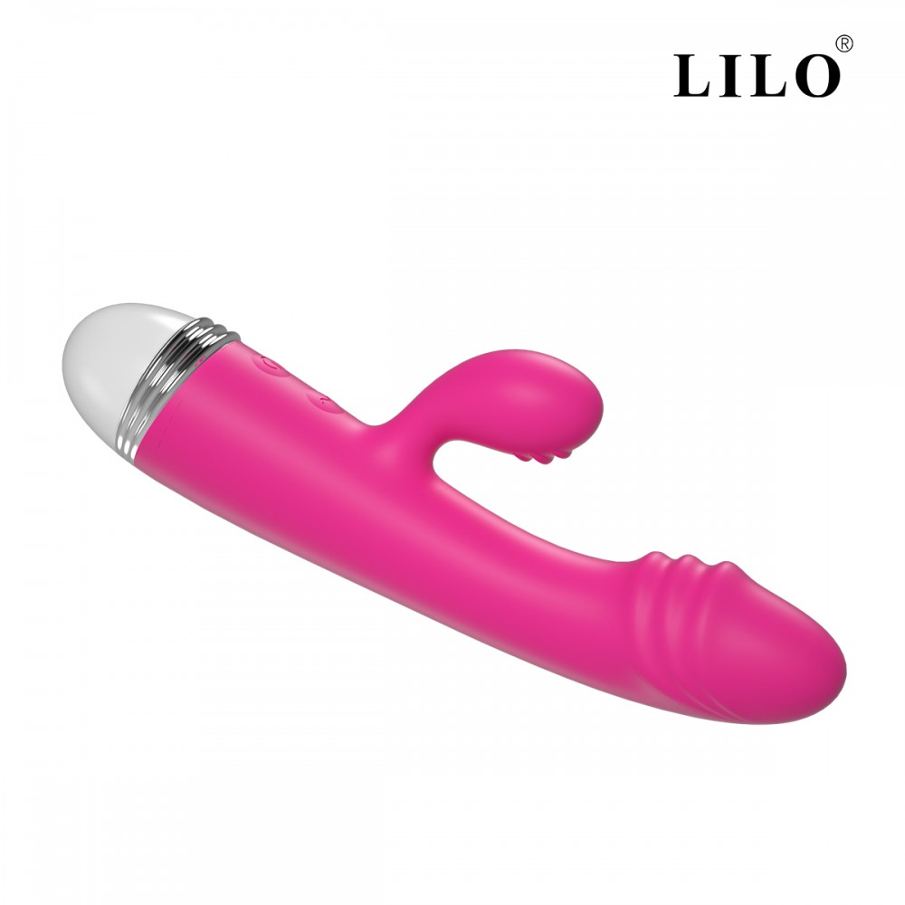 Vibrador com Estimulador de Clitóris e Ponto G 19x3,5CM LILO - Imagem 7