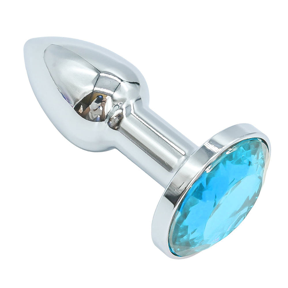 Plug anal de luxo em metal com Pedra - tamanho Mini - Imagem 6