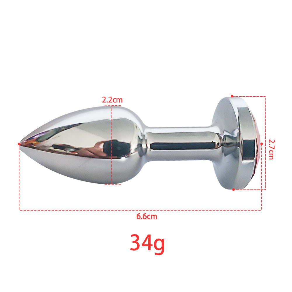 Plug anal de luxo em metal, com formato cônico - tamanho PP - Imagem 2
