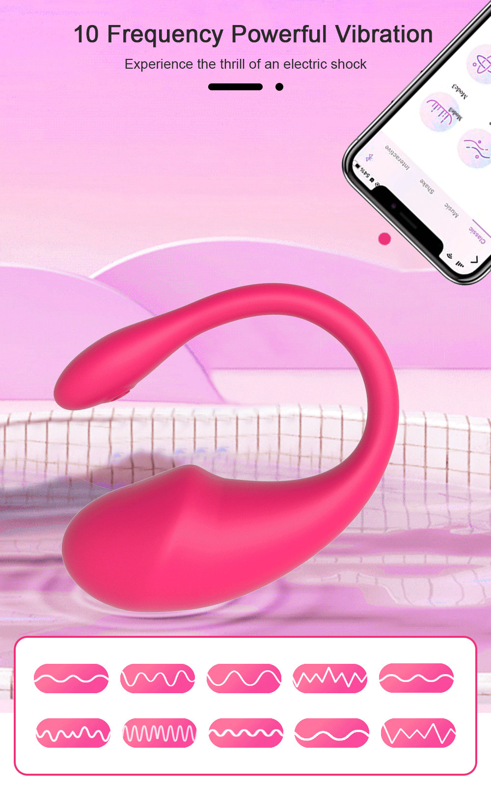 Vibrador Ponto G e Clitóris Controle por Aplicativo - Abel - Imagem 7