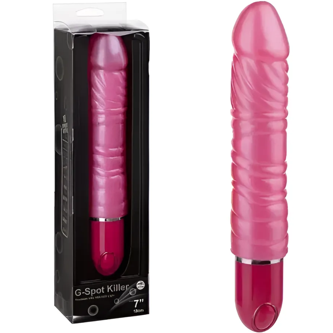 Vibrador perolado com veias massageadoras - G-SPOT KILLER - NANMA