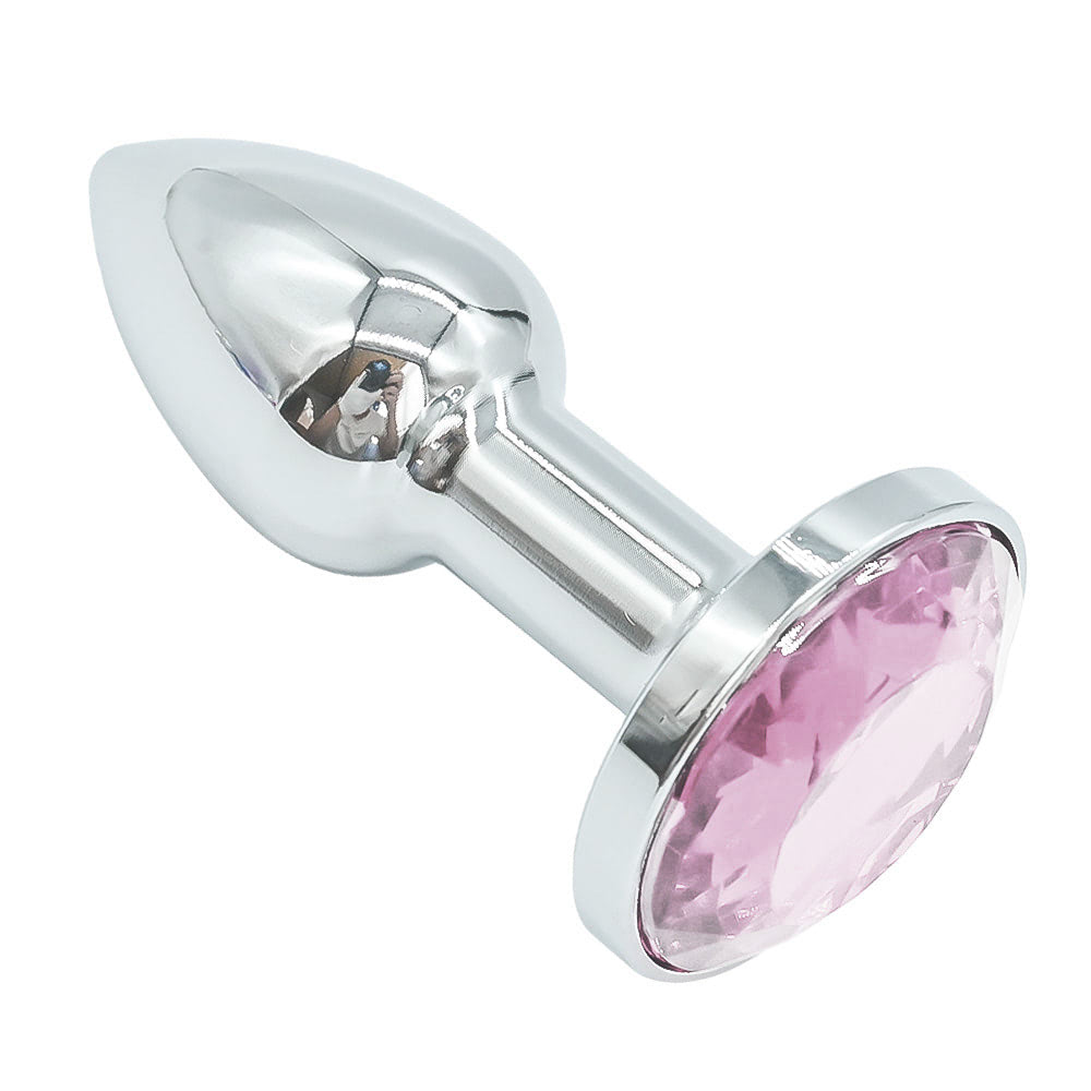Plug anal de luxo em metal com Pedra - tamanho Mini - Imagem 9