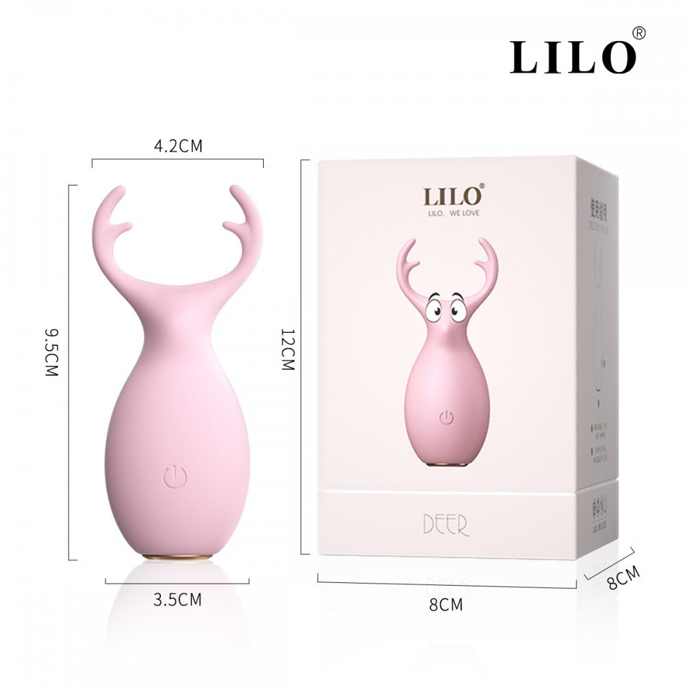 Vibrador Aveludado Com Chifre Estimulador de Seio e Clitóris - Imagem 4